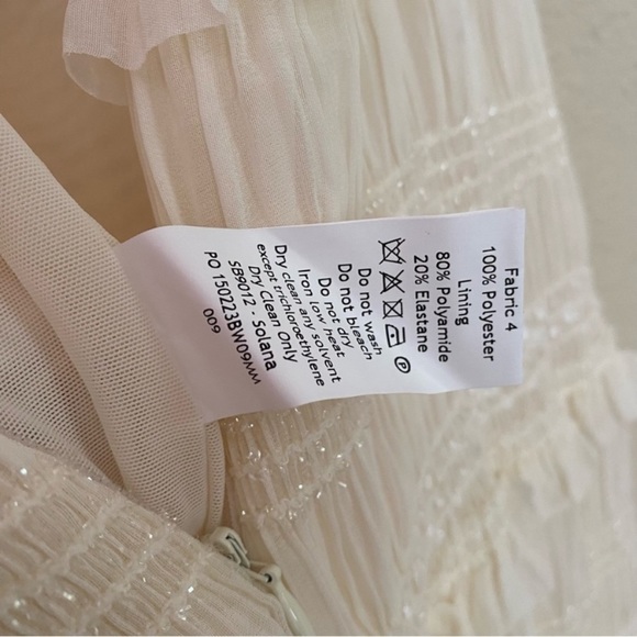 HOUSE OF CB 'Solana' Ivory Sequin Pleat Maxi Dress white NWOT size Small - Picture 11 of 17